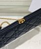 Dior Caro Colle Noire Clutch With Chain 8