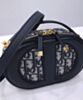 Dior CD Signature Oval Camera Bag Dark Blue 7