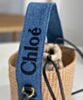 Chloe Small Woody Basket Blue 7