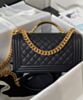 Chanel Boy Chanel Flap Bag With Handle A94804 Black 3