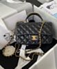 Chanel Mini Flap Bag With Top Handle AS2431 Black 2