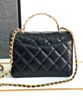 Chanel Mini Flap Bag With Top Handle AS3886 Black 3