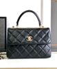 Chanel Flap Bag With Top Handle A92236 Black 2