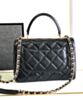 Chanel Flap Bag With Top Handle A92236 Black 4