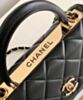 Chanel Flap Bag With Top Handle A92236 Black 6