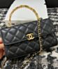 Chanel Flap Phone Holder With Chain AP2946 Black 3