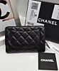 Chanel Caviar Quilted Zip Pocket Wallet Black