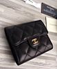 Chanel Lambskin Compact Flap Wallet Black