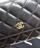 Chanel Rectangle Quilted Wallet in Lambskin Black