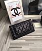 Chanel Lambskin Quilted Large Flap Wallet Black