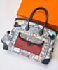 Hermes Birkin 35 Canvas & Swift Leather Cargo Graffiti Black 3