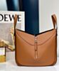 Loewe Mini Hammock Drawstring In Classic Calfskin Coffee 2