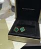 Van Cleef & Arpels Women's Vintage Alhambra Earrings Green 4