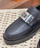 Hermes Women's Hot Loafer Black 7