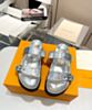 Louis Vuitton Women's Bom Dia Flat Comfort Mule 1AB3OH Silver 2