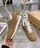 Miumiu x New Balance 574 Striped Velvet Sneakers Dark Coffee 5