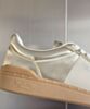 Valentino Unisex Upvillage Sneaker In Laminated Calfskin With Nappa Calfskin Leather Band Golden 9