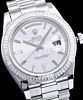 Rolex Men s Stainless Steel Watch With Diamond White