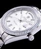 Rolex Men s Stainless Steel Watch With Diamond White