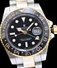 Rolex GMT Master Black Bezel Watches Golden