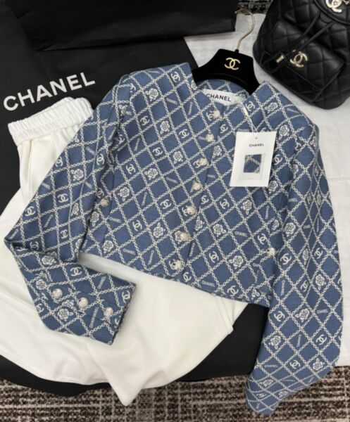 Chanel Women's Denim Jacket Dark Blue