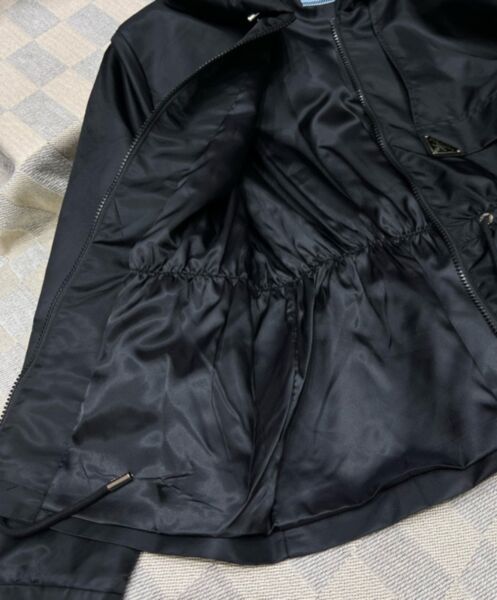 Prada Women's Short Nylon Jacket Black 6