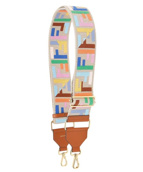 Fendi Strap You Ribbon Shoulder Strap Coffee