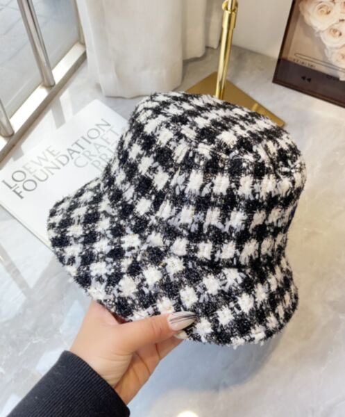 Not for sale: Chanel Plaid Wool Bucket Hat Black