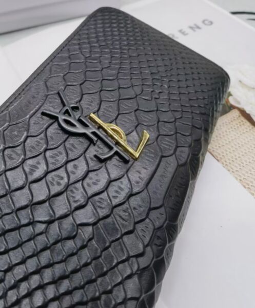 Not for sale: Saint Laurent Snake Print Zip Wallet Black