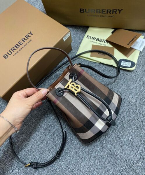 Burberry Mini TB Bucket Bag Coffee 2