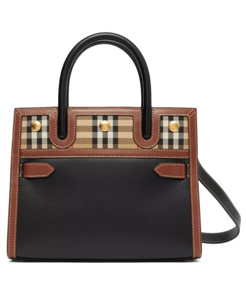 Burberry Mini Vintage Check Two-handle Title Bag 