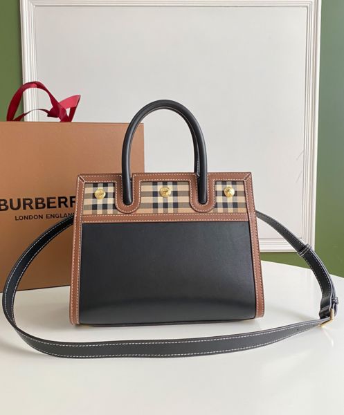 Burberry Mini Vintage Check Two-handle Title Bag 