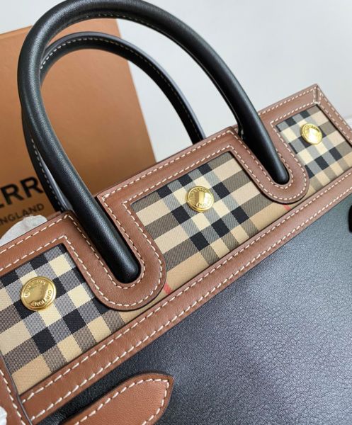 Burberry Mini Vintage Check Two-handle Title Bag 