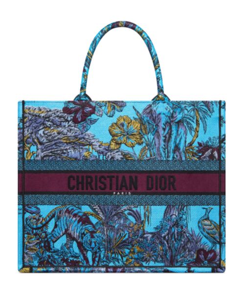 Dior Large Dior Book Tote Blue