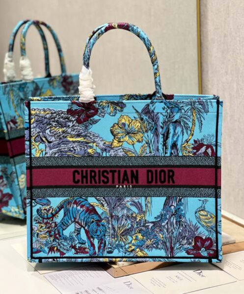 Dior Large Dior Book Tote Blue 2