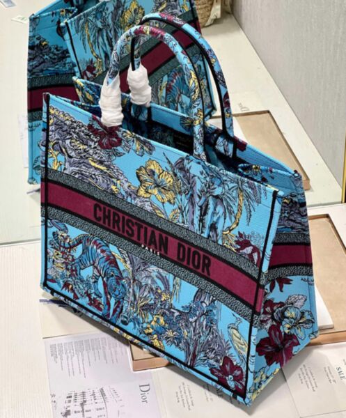 Dior Large Dior Book Tote Blue 3