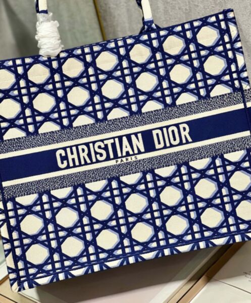 Dior Large Dior Book Tote Dark Blue 8