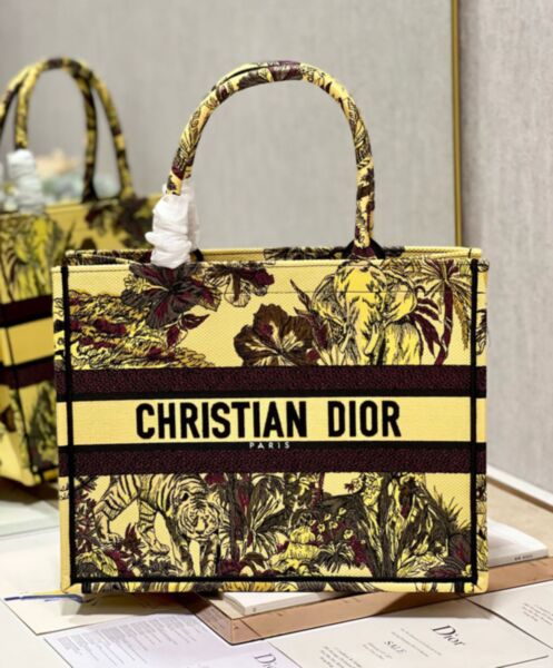 Dior Medium Dior Book Tote Yellow 2