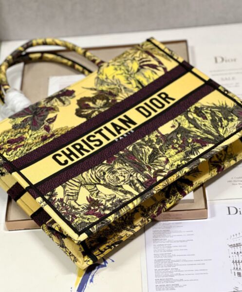 Dior Medium Dior Book Tote Yellow 7