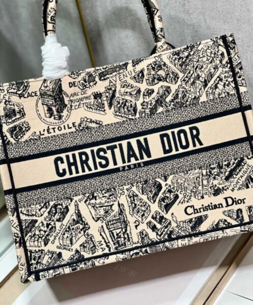 Dior Medium Dior Book Tote Apricot 8