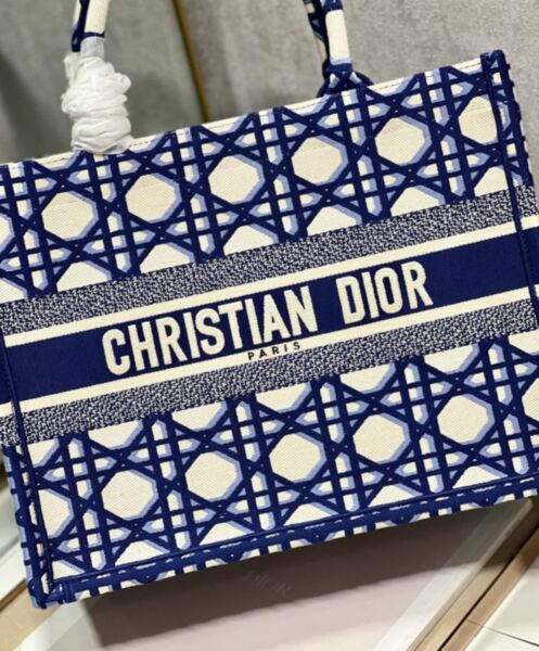 Dior Medium Dior Book Tote Dark Blue 8