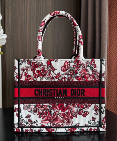 Dior Small Dior Book Tote Red 2