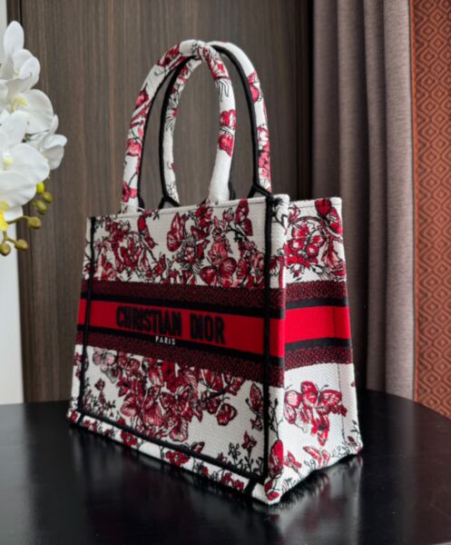 Dior Small Dior Book Tote Red 3