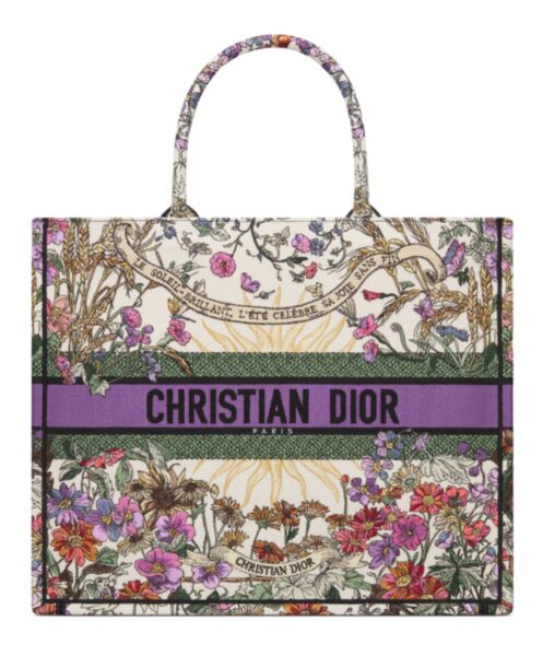 Dior Large Dior Book Tote Purple