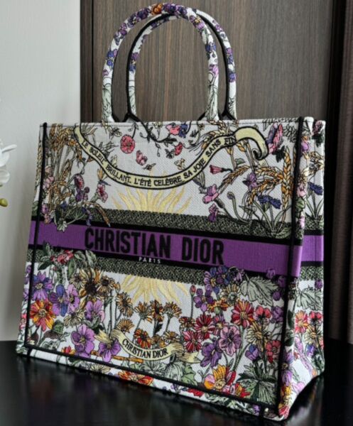 Dior Large Dior Book Tote Purple 3