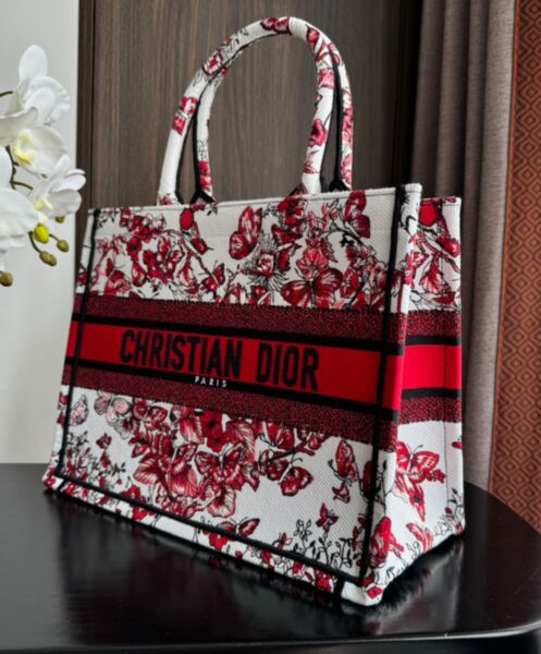 Dior Medium Dior Book Tote Red 3