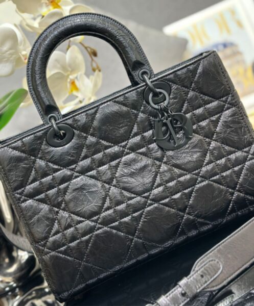 Dior Medium Lady D-Sire My ABCDior Bag Black 6