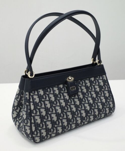 Dior Medium Dior Key Bag Dark Blue 4