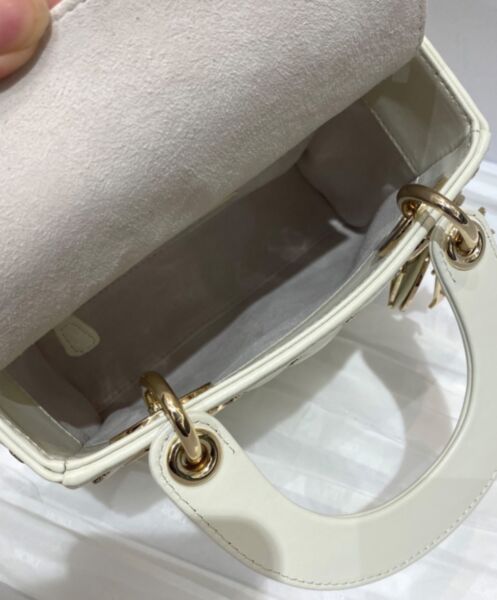 Dior Mini Lady Dior Bag Cream 9