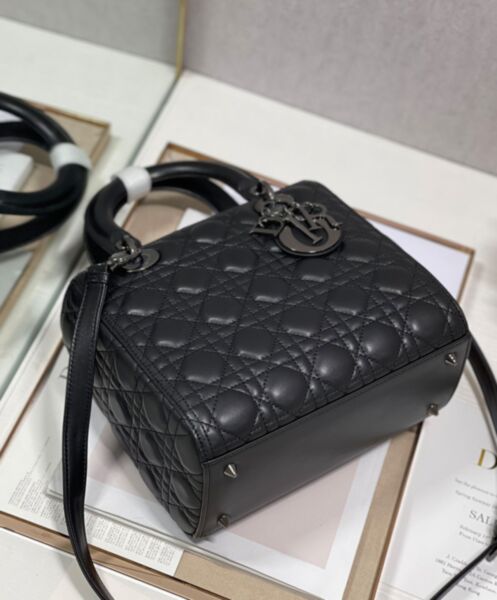 Dior Medium Lady Dior Bag Black 6